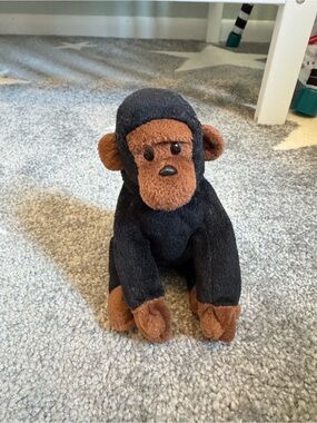 Ty Beanie Babies Congo Plush Monkey in Black and Brown